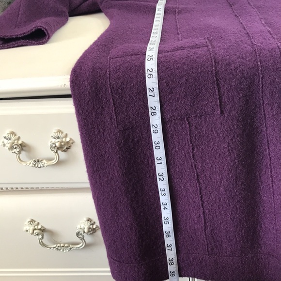 Alexandra Bartlett 100% Wool Purple Coat Size Large - Picture 11 of 11